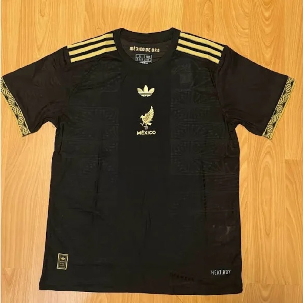 Adidas Black and Gold Mexico Tee